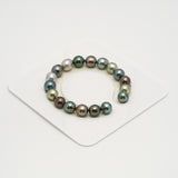 18pcs "High Luster" Multicolor 9-10mm - SB AAA/AA Quality Tahitian Pearl Bracelet BR2177 HL3