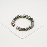 20pcs "High Luster" Multicolor 8-10mm - SR/NR AAA/AA Quality Tahitian Pearl Bracelet BR2222 OR10