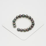 18pcs Peacock 8-10mm - SB AAA Quality Tahitian Pearl Bracelet BR2089 OR5