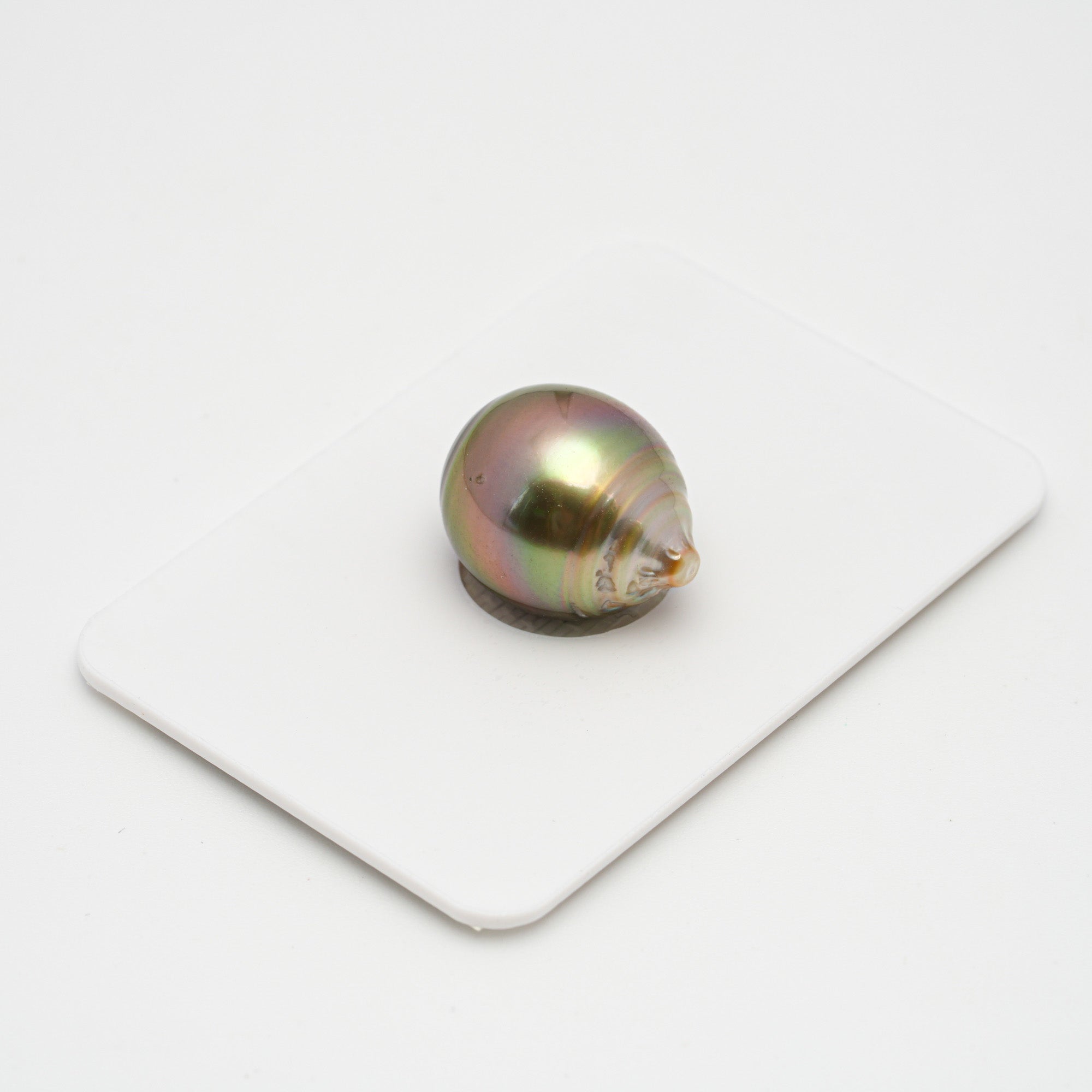 1pcs "Top Luster" Green Cherry 12.9mm - SB AAA Quality Tahitian Pearl Single LP1763