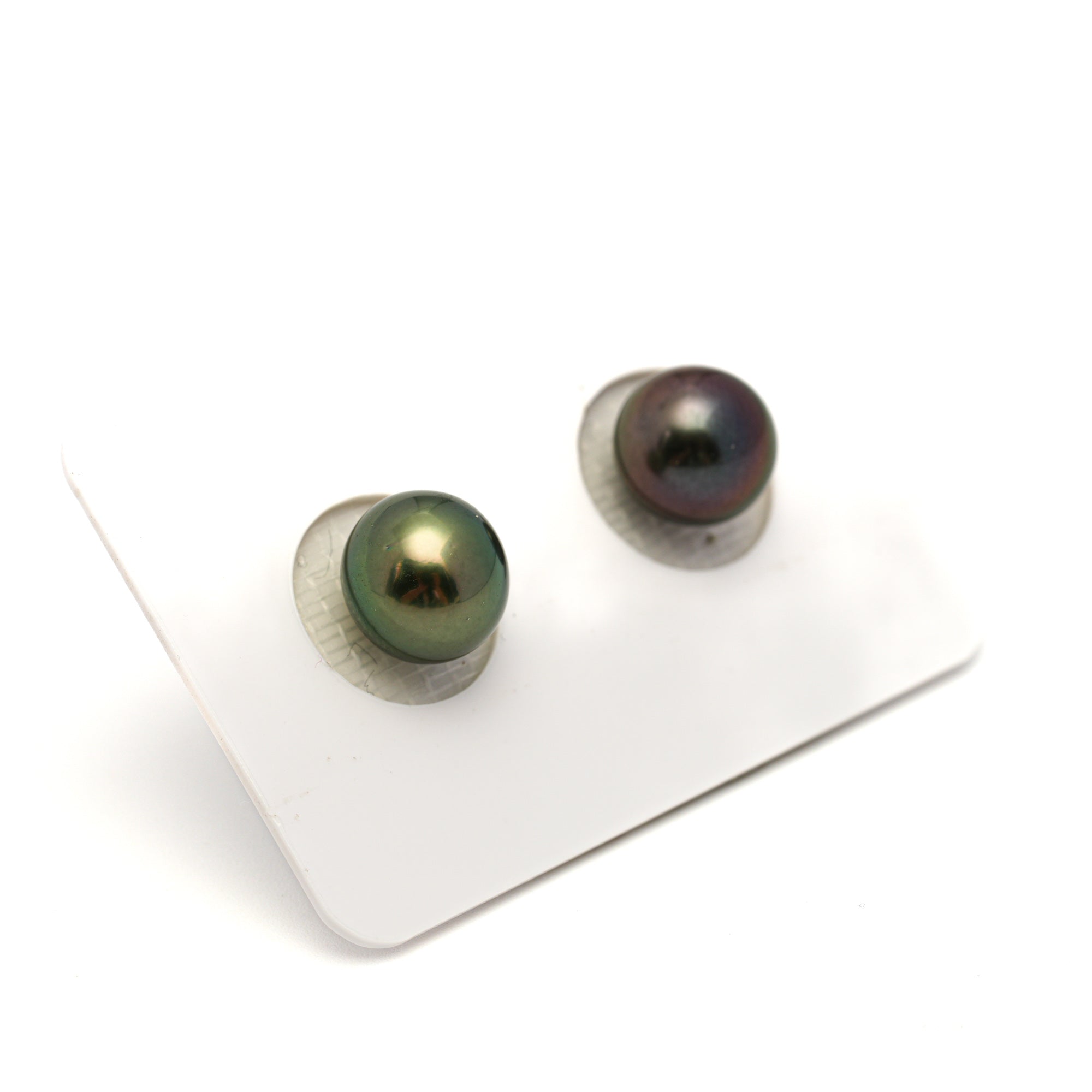 2pcs Multicolor 8.9-9mm - OV TOP Quality Tahitian Pearl Pair ER1835 OR13