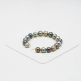 18pcs "High Luster" Multicolor 8-9mm - CL/SB AAA/AA Quality Tahitian Pearl Bracelet BR2012 OR7