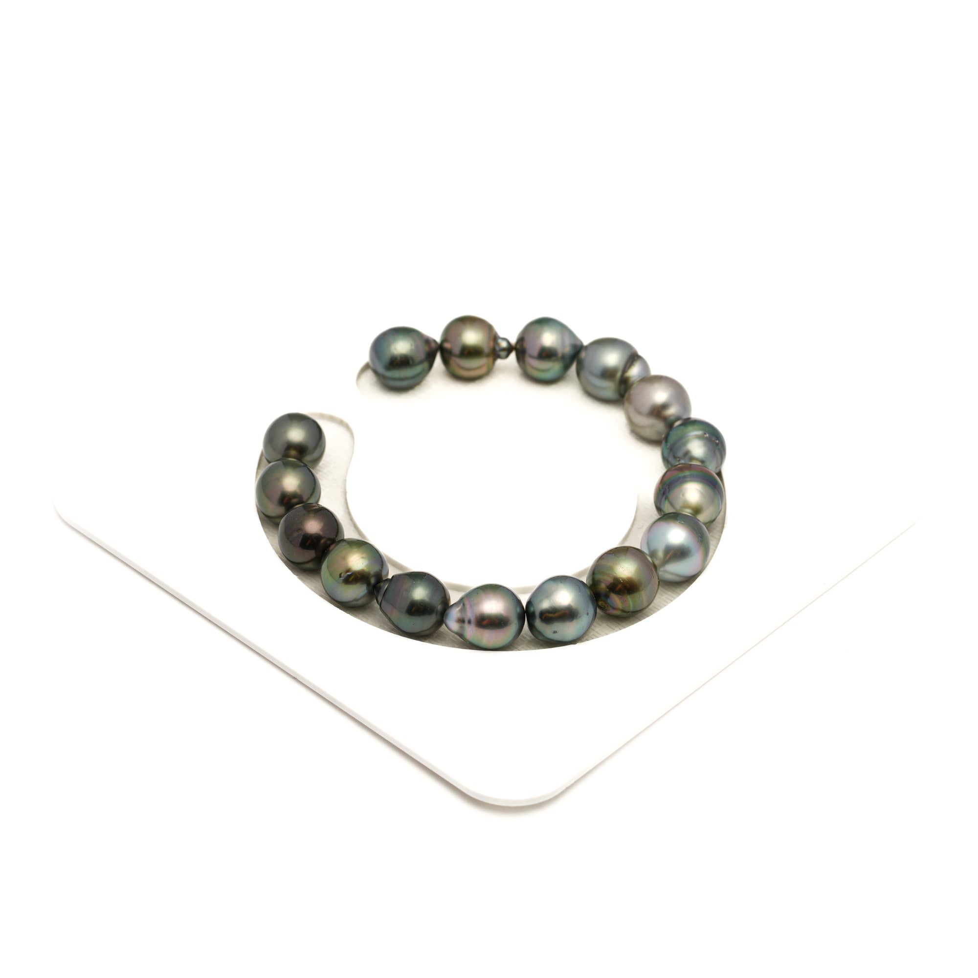 16pcs "Mid Luster" Multicolor 9-10mm - SB/CL AA/AAA Quality Tahitian Pearl Bracelet BR2495 LP2