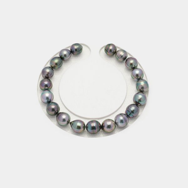 19pcs Multicolor 8mm - SB AAA/AA Quality Tahitian Pearl Bracelet BR2037 OR7