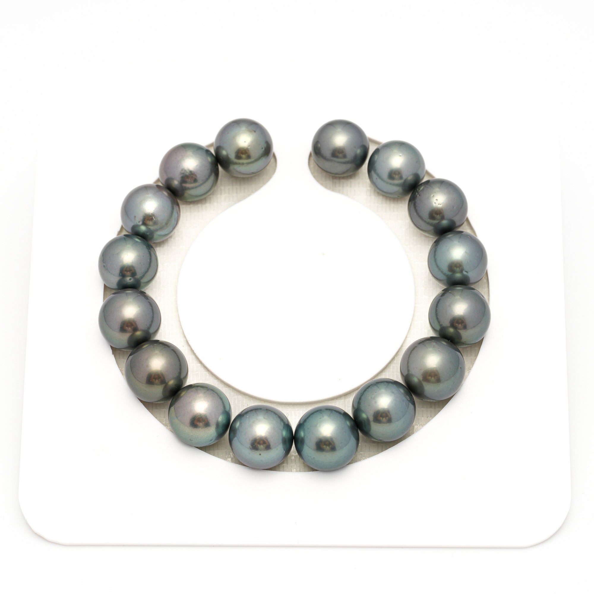 16pcs Blue Green 11mm - RSR AA/AAA Quality Tahitian Pearl Bracelet BR2349 OR7