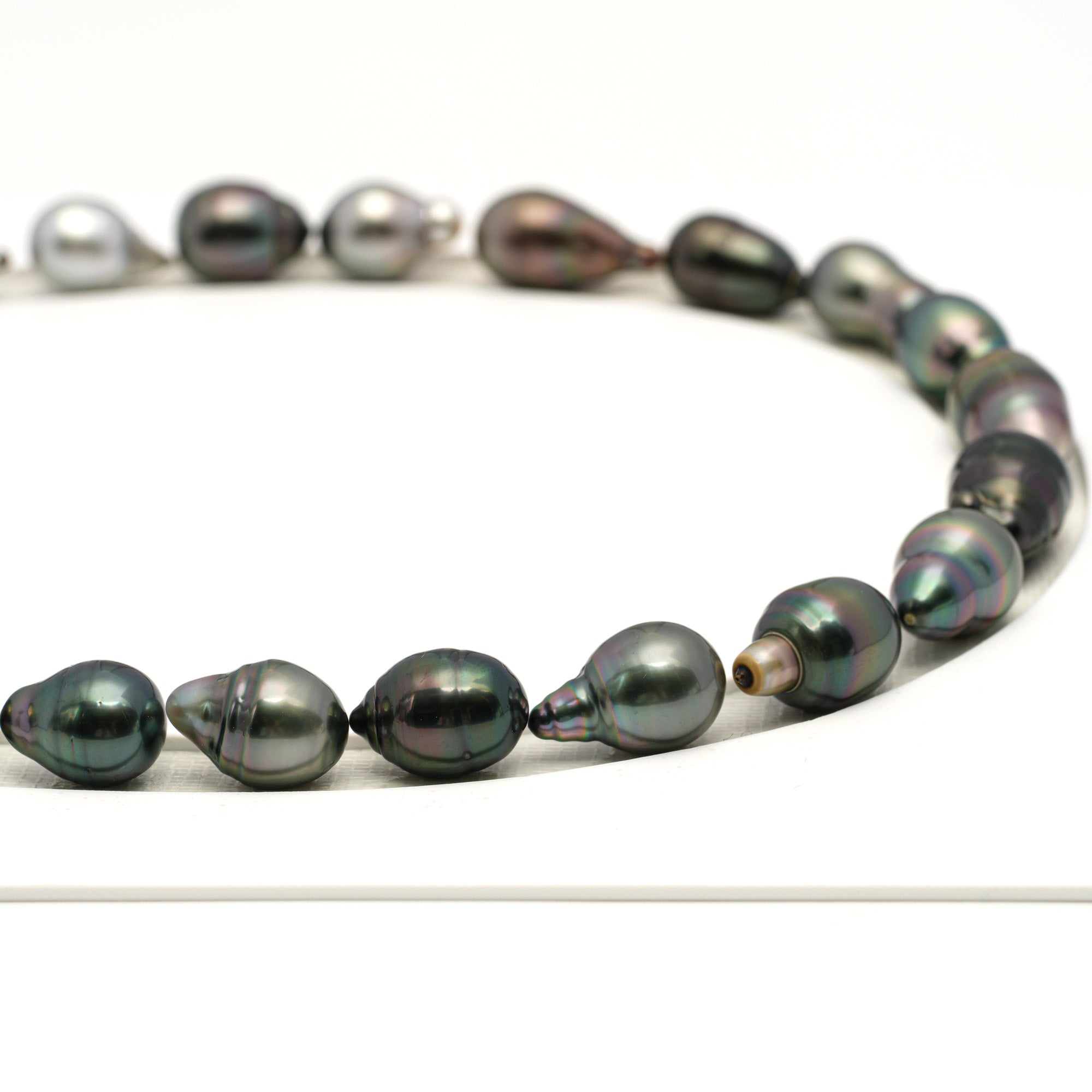 26pcs Multicolor 9-11mm - CL/SB AAA Quality Tahitian Pearl Necklace NL1715 TH5