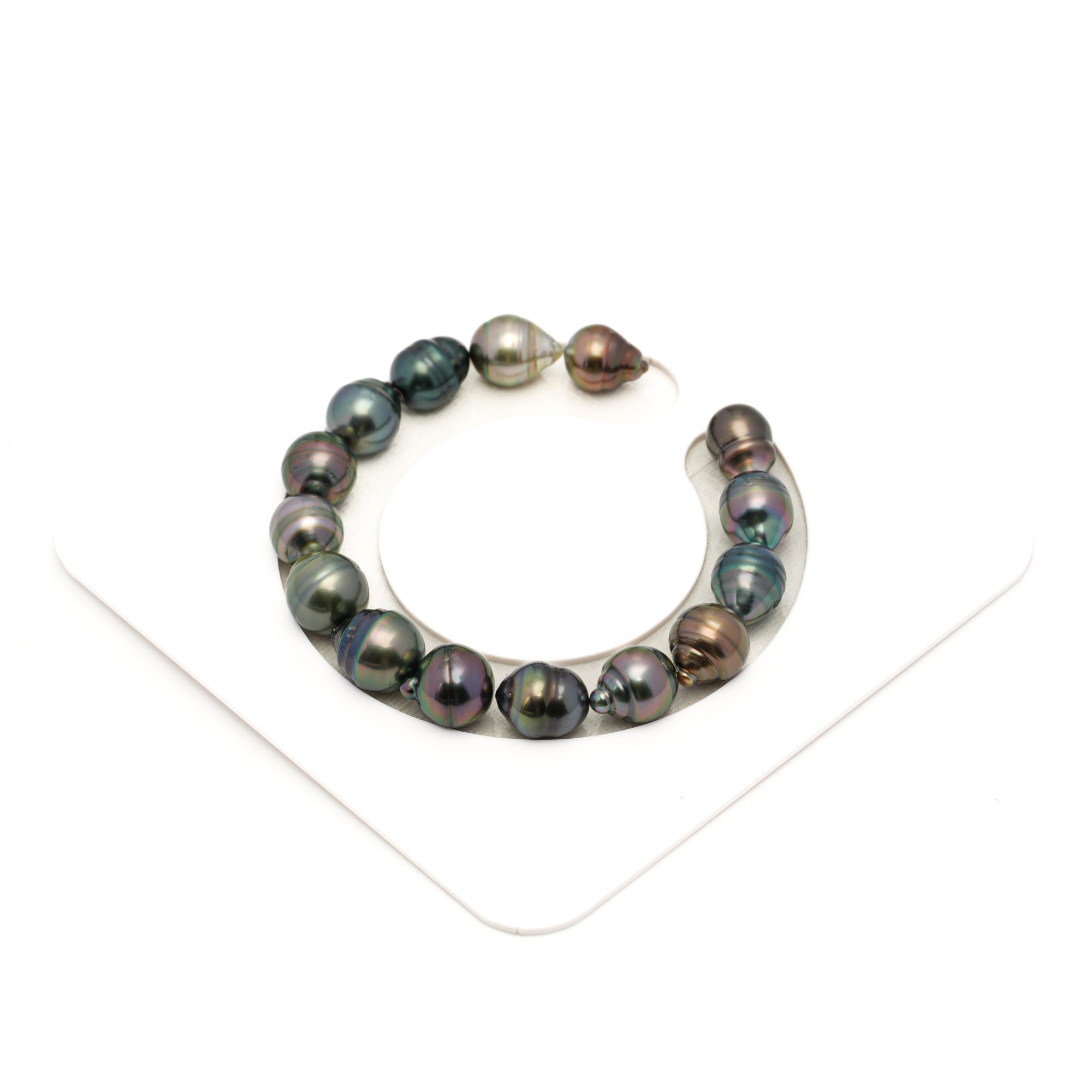 15pcs Multicolor 9-11mm - CL/SB AAA/AA Quality Tahitian Pearl Bracelet BR2430 LP1