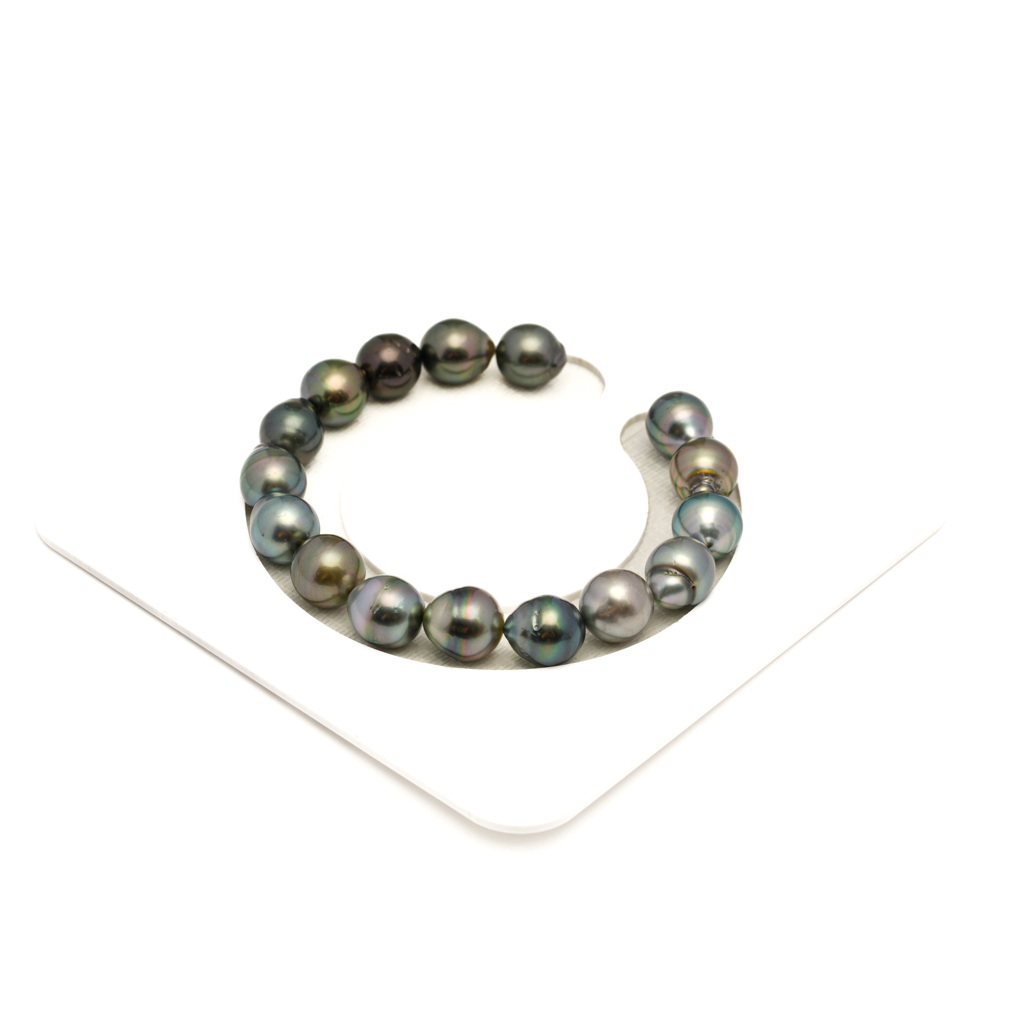 16pcs "Mid Luster" Multicolor 9-10mm - SB/CL AA/AAA Quality Tahitian Pearl Bracelet BR2495 LP2