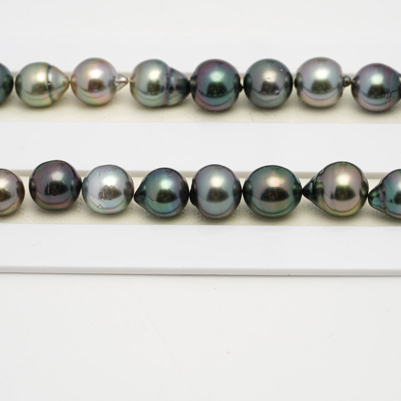 42pcs Multicolor 8-10mm - CL/SB AA/AAA Quality Tahitian Pearl Necklace NL1545 THMIX2