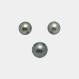 3pcs Blue 11.3-13.7mm - SR AAA Quality Tahitian Pearl Trio Set ER1564 THMIX2