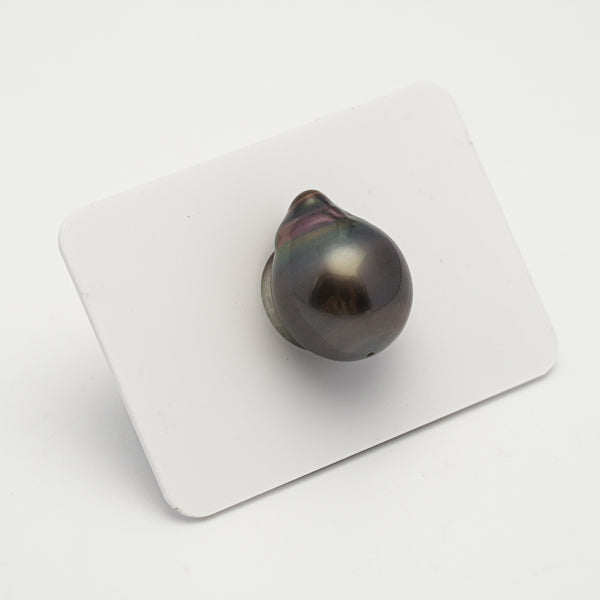 1pcs Brown 14.1mm Full Drilled - SB AAA/AA Quality Tahitian Pearl Single LP2067 TH2