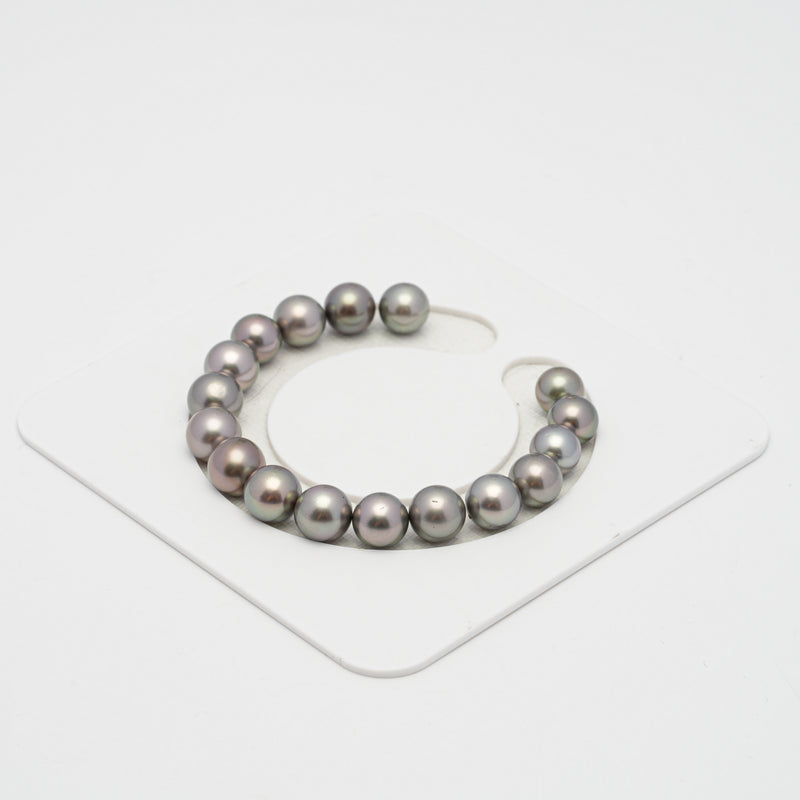 17pcs Light Mix 8-10mm - RSR AAA Quality Tahitian Pearl Bracelet BR2082 A95