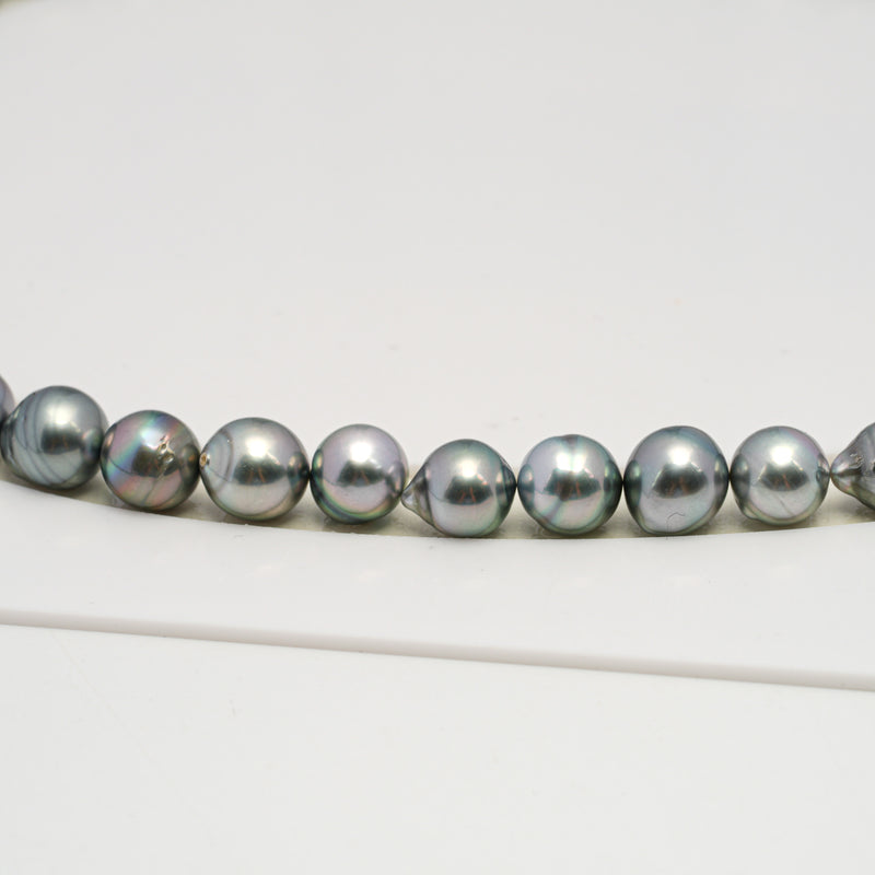 46pcs Light 8-10mm - SB AAA/AA Quality Tahitian Pearl Necklace NL1608 HL2