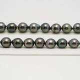 40pcs Green 9-12mm - SB AAA/AA Quality Tahitian Pearl Necklace NL1635 HL3