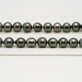 44pcs "High Luster" Green Mix 8-10mm - CL/SB AAA/AA Quality Tahitian Pearl Necklace NL1638 HL3