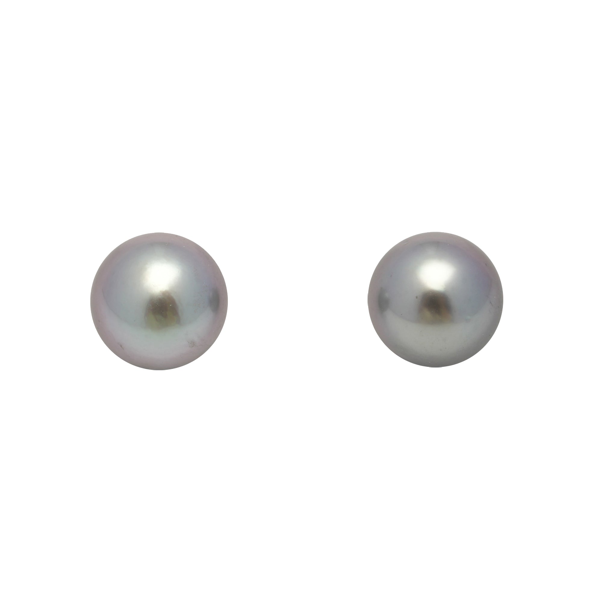 2pcs "High Luster" Light Cherry 9.2mm - RSR AAA/AA Quality Tahitian Pearl Pair ER1585 A101