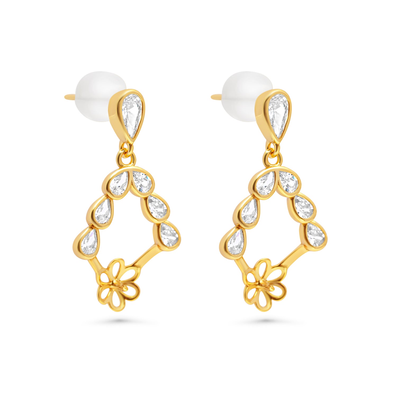 Dangle Earring Bails 925 Silver for Pearl SC305