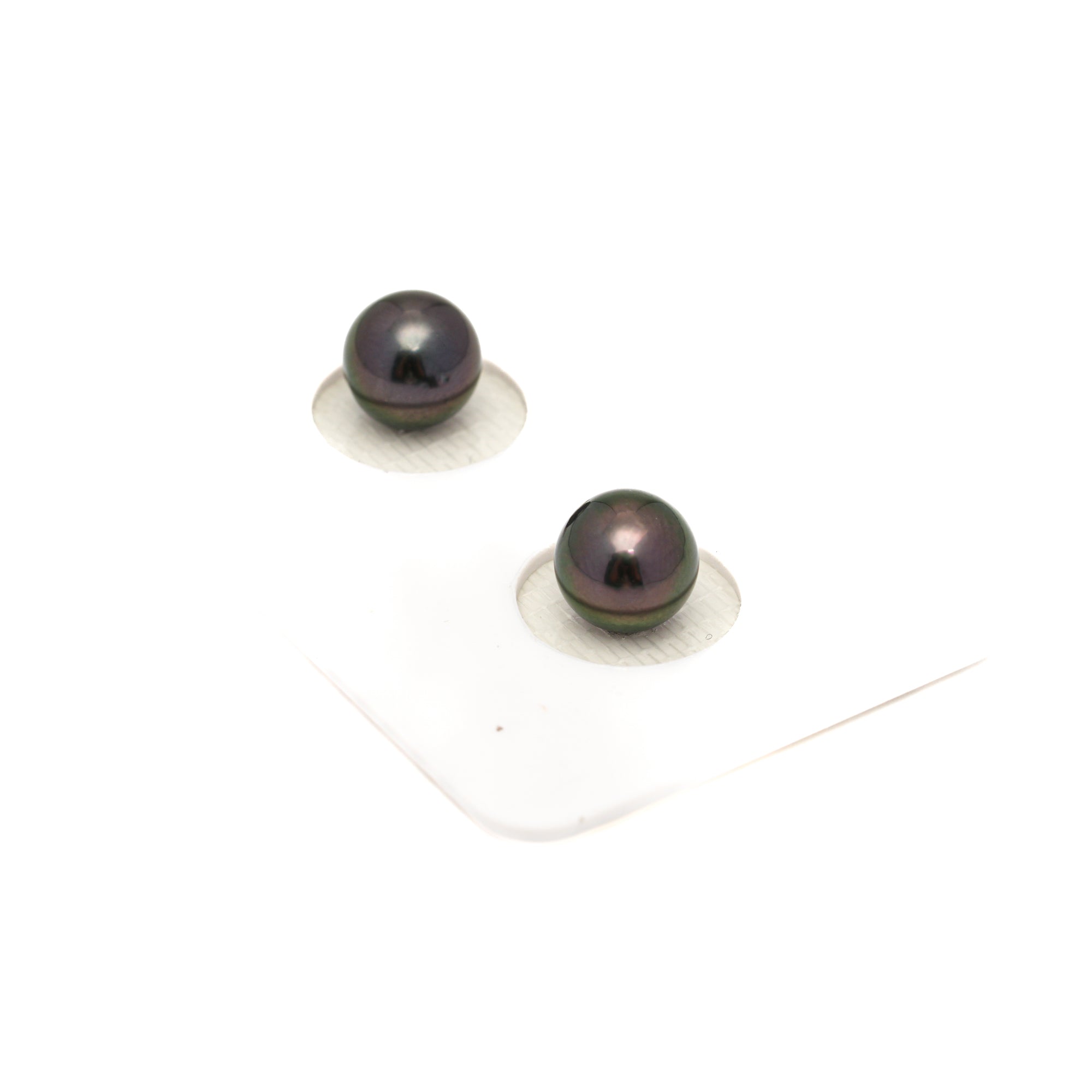 2pcs Green 7.8-7.9mm - RSR AAA/AA Quality Tahitian Pearl Pair ER1790 NG19
