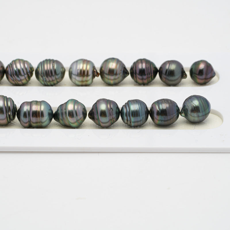 45pcs Green Mix 8-9mm - CL AAA/AA Quality Tahitian Pearl Necklace NL1260 OR7.8.5