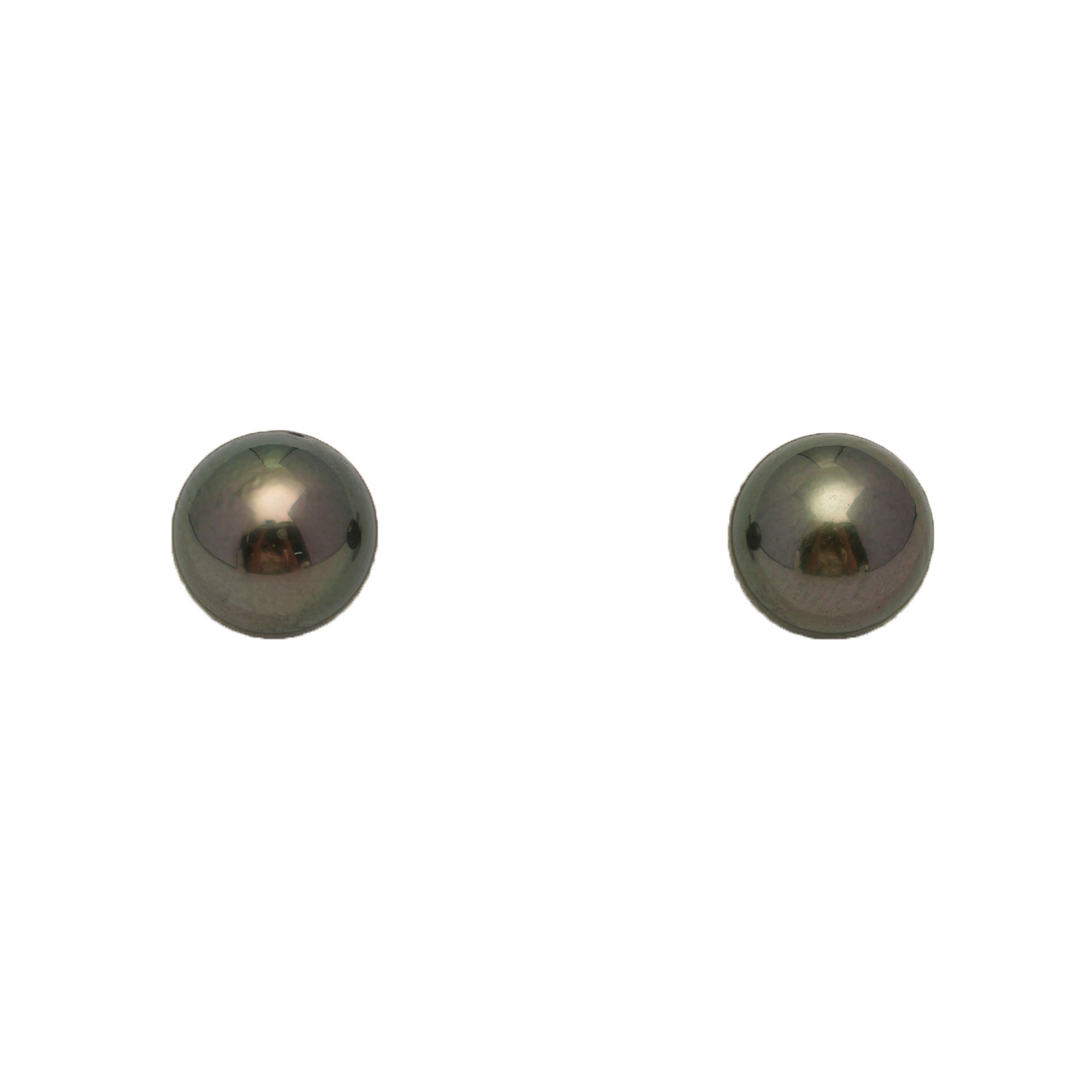 2pcs Dark Green 7.7-7.8mm - RSR AAA/AA Quality Tahitian Pearl Pair ER1778 NG19