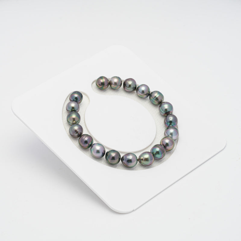 19pcs Multicolor 8mm - SB AAA/AA Quality Tahitian Pearl Bracelet BR2037 OR7