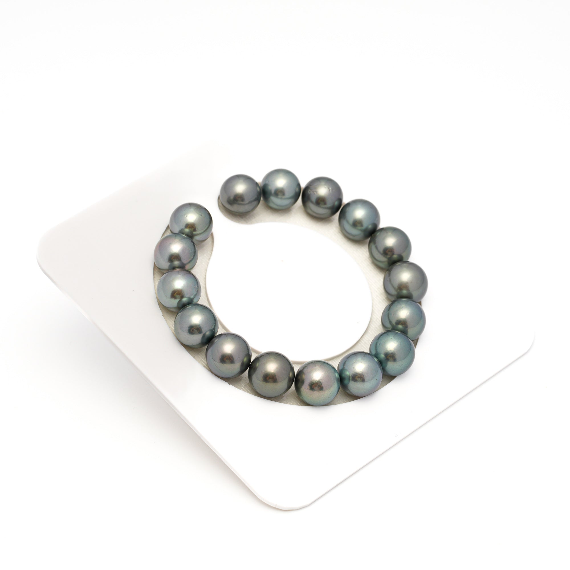 16pcs Blue Green 11mm - RSR AA/AAA Quality Tahitian Pearl Bracelet BR2349 OR7