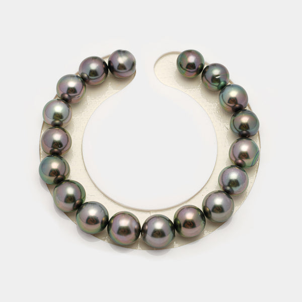 18pcs "High Luster" Green Cherry 9-10mm - SR/NR AAA/AA Quality Tahitian Pearl Bracelet BR2212 OR10