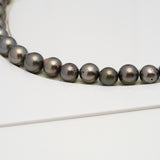 49pcs Brown 8-10mm - SR/NR AA/A Quality Tahitian Pearl Drilled Necklace NL1586 CMP4