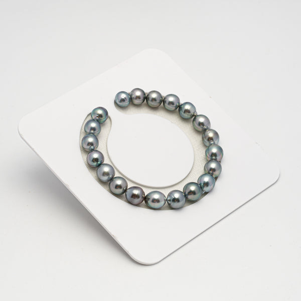 20pcs Silver Mix 8-9mm - SB AAA/AA Quality Tahitian Pearl Bracelet BR2234 HL3