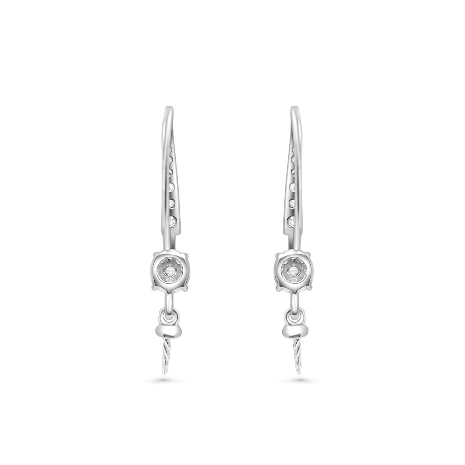 Dangle Earring Bails 925 Silver for Pearl SC415