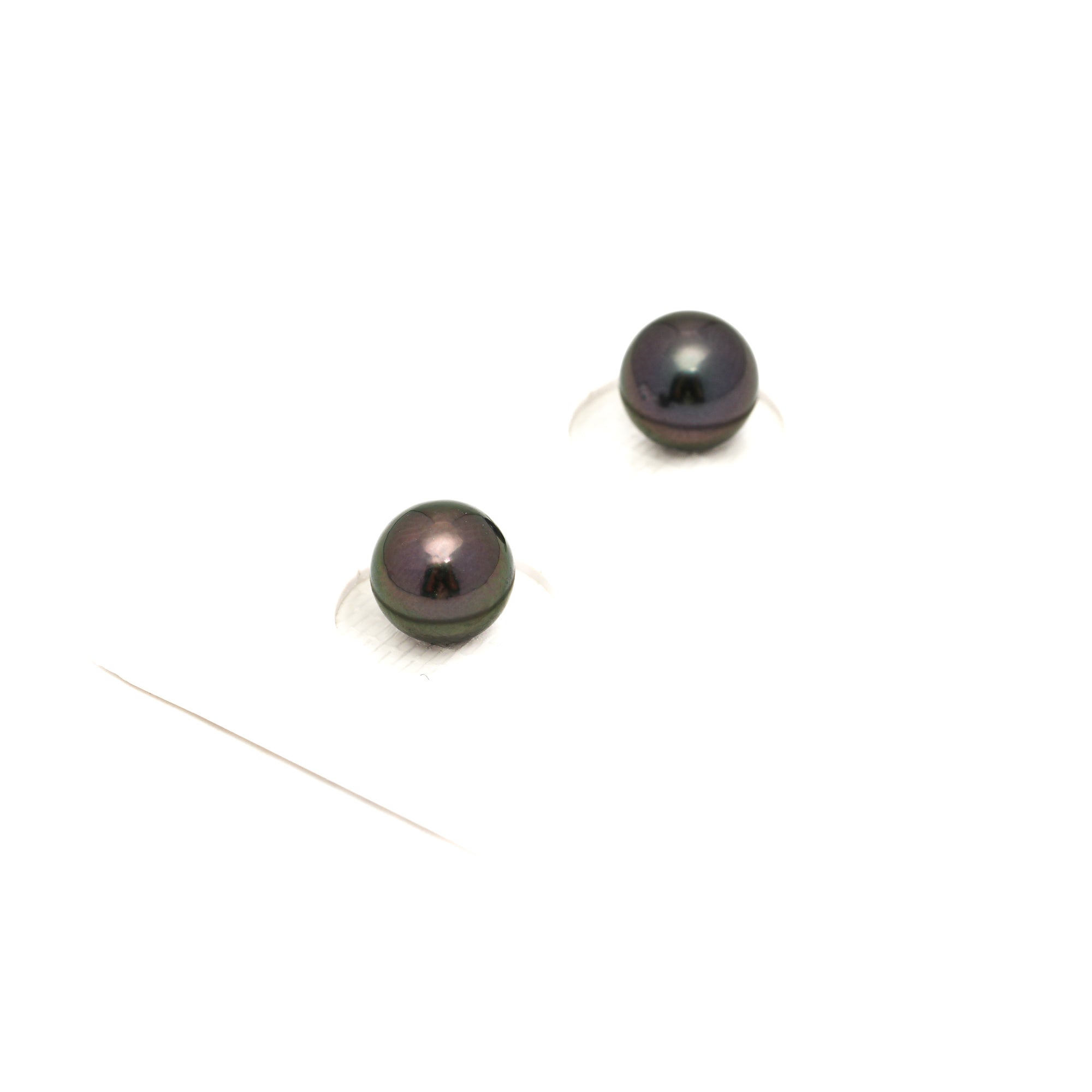 2pcs Green 7.8-7.9mm - RSR AAA/AA Quality Tahitian Pearl Pair ER1790 NG19