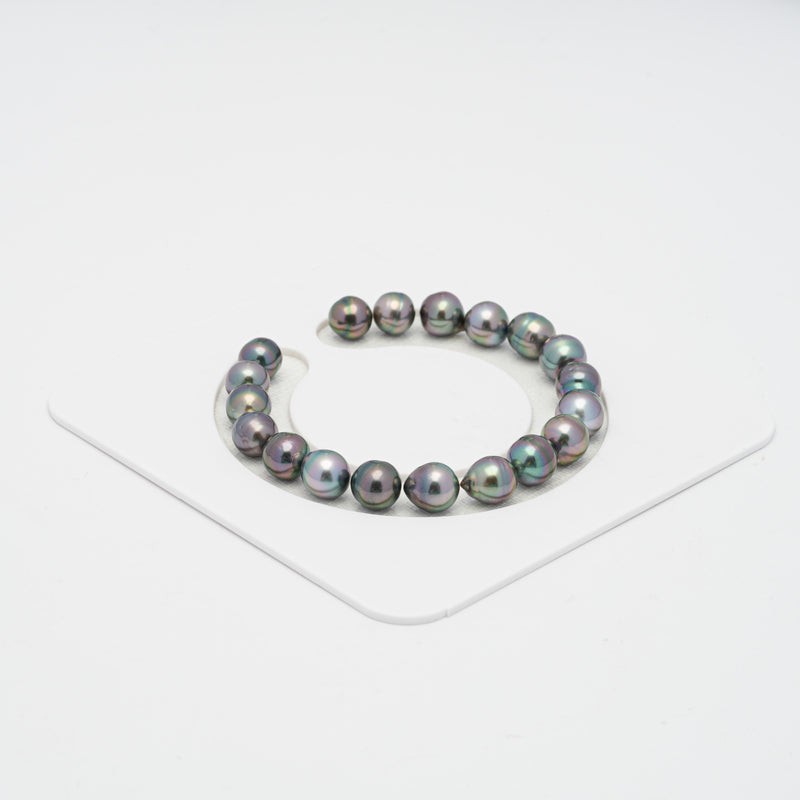 19pcs Multicolor 8mm - SB AAA/AA Quality Tahitian Pearl Bracelet BR2037 OR7