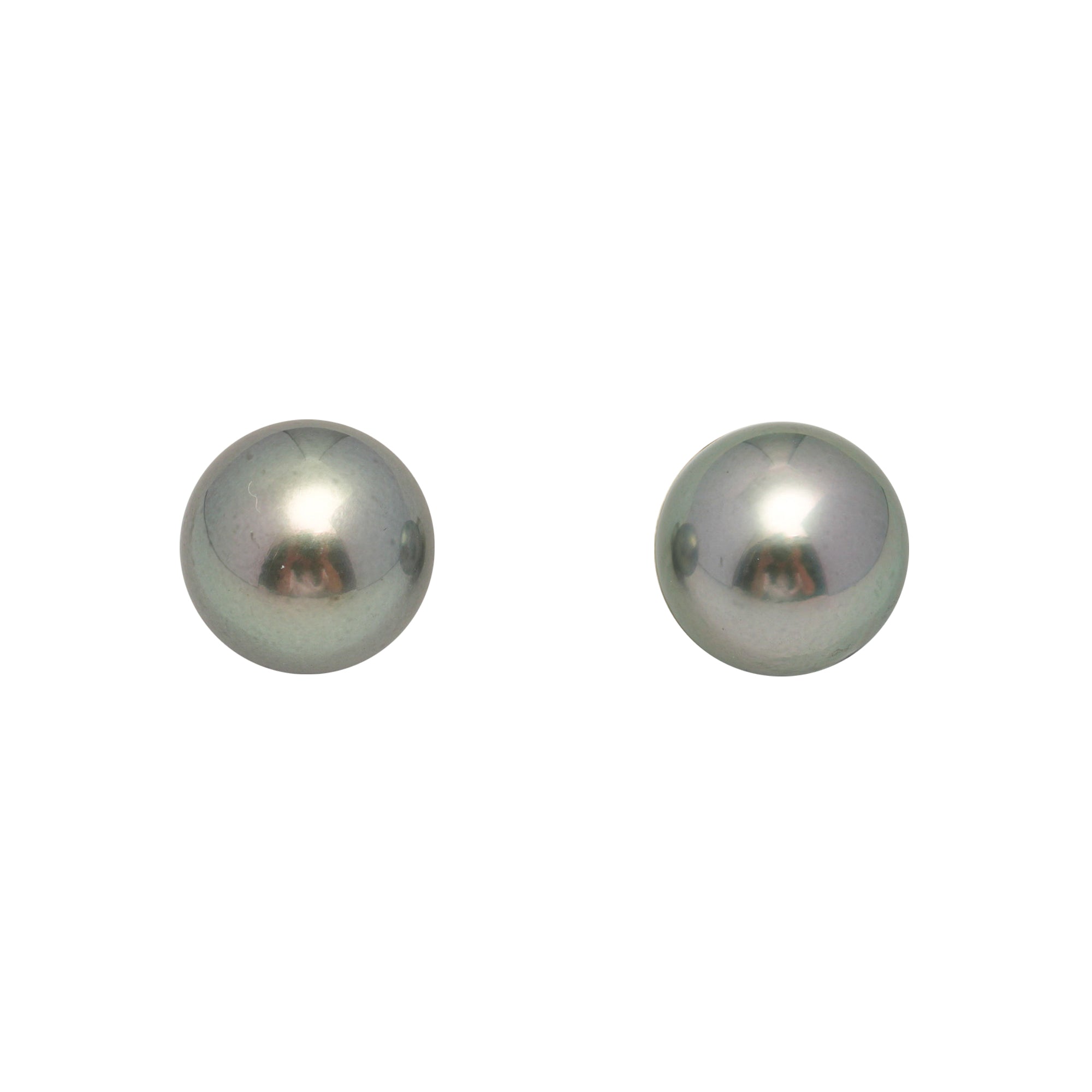 2pcs Light Green 11.3mm - RSR AAA/AA Quality Tahitian Pearl Pair ER1826 OR7