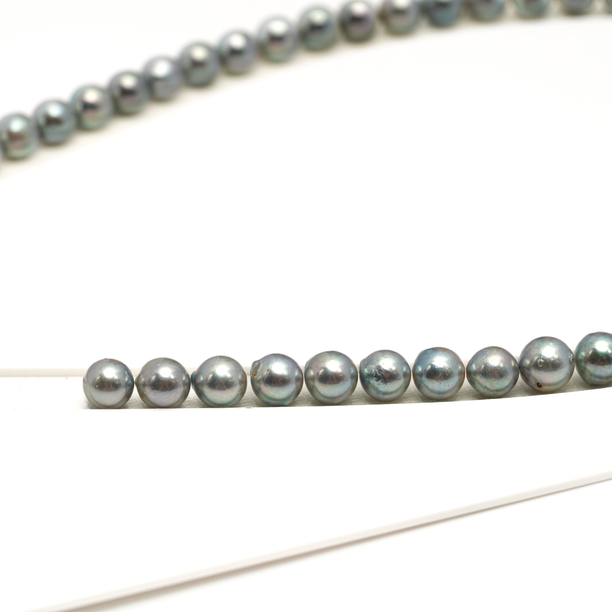 51pcs Akoya Pearl "High Luster" Silver Mix 7-7.9mm - SR/NR AA/A Quality Necklace AKNL1752 CMA1