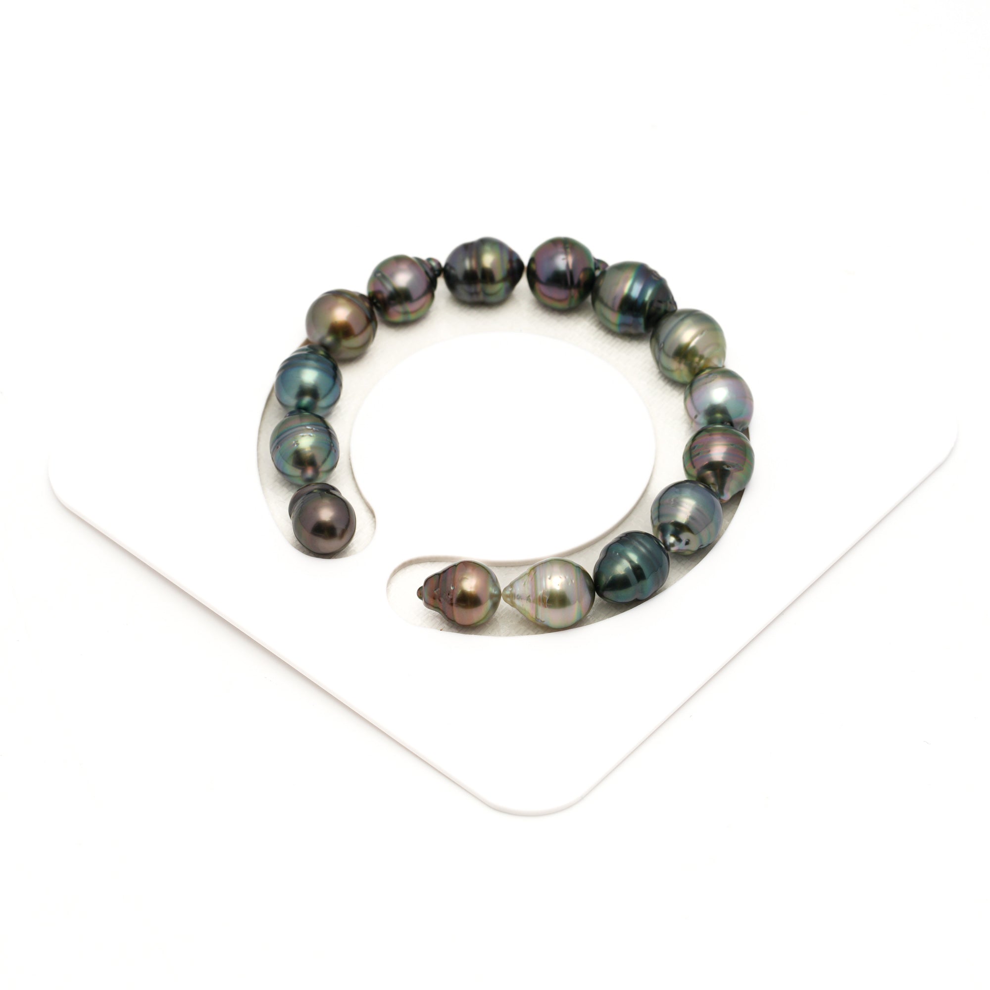15pcs Multicolor 9-11mm - CL/SB AAA/AA Quality Tahitian Pearl Bracelet BR2430 LP1