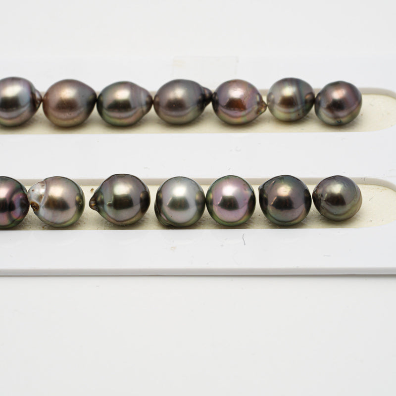 42pcs Brown 8-10mm - CL/SB AA/AAA Quality Tahitian Pearl Necklace NL1521 THMIX2