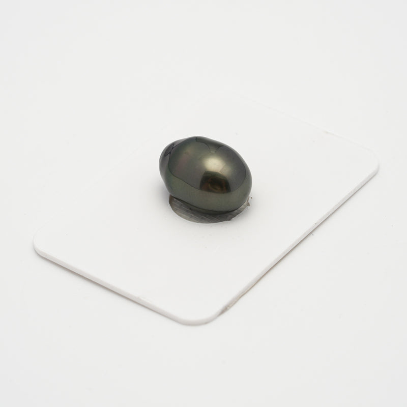 1pcs Dark Green 11.1mm - SB AAA Quality Tahitian Pearl Single LP1904