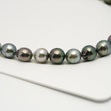 37pcs "High Luster" Multicolor 9-11mm - SB AAA/AA Quality Tahitian Pearl Necklace NL1562 HL3