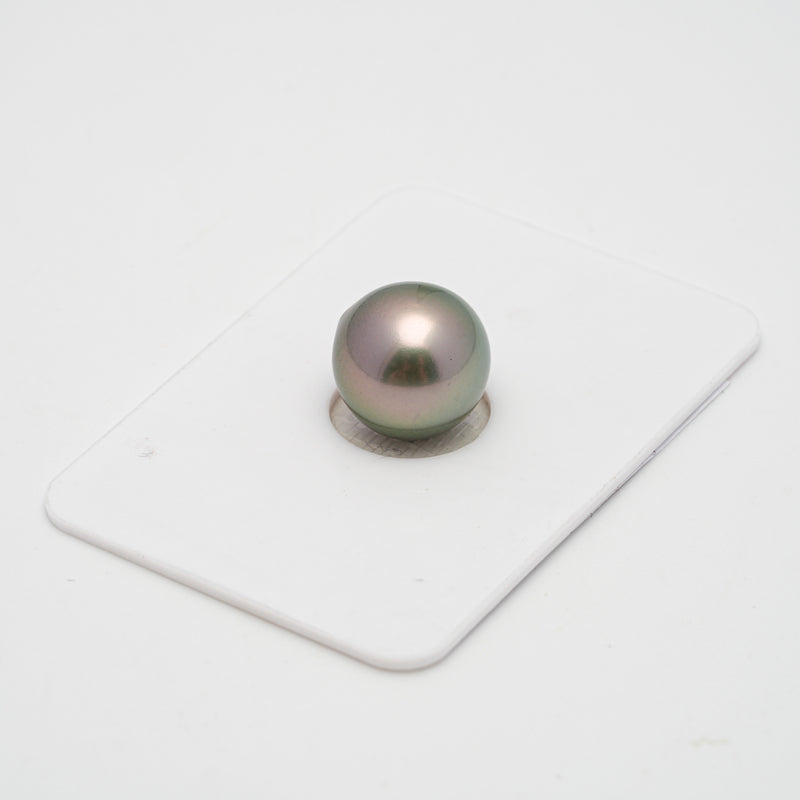 1pcs "High Luster" Light Green 11.9mm - SB AAA Quality Tahitian Pearl Single LP1728 CMP1