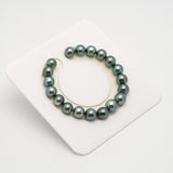 19pcs Blue Green 8-10mm - SR/NR AAA Quality Tahitian Pearl Bracelet BR2223 OR10