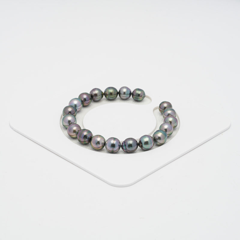 19pcs Multicolor 8mm - SB AAA/AA Quality Tahitian Pearl Bracelet BR2037 OR7