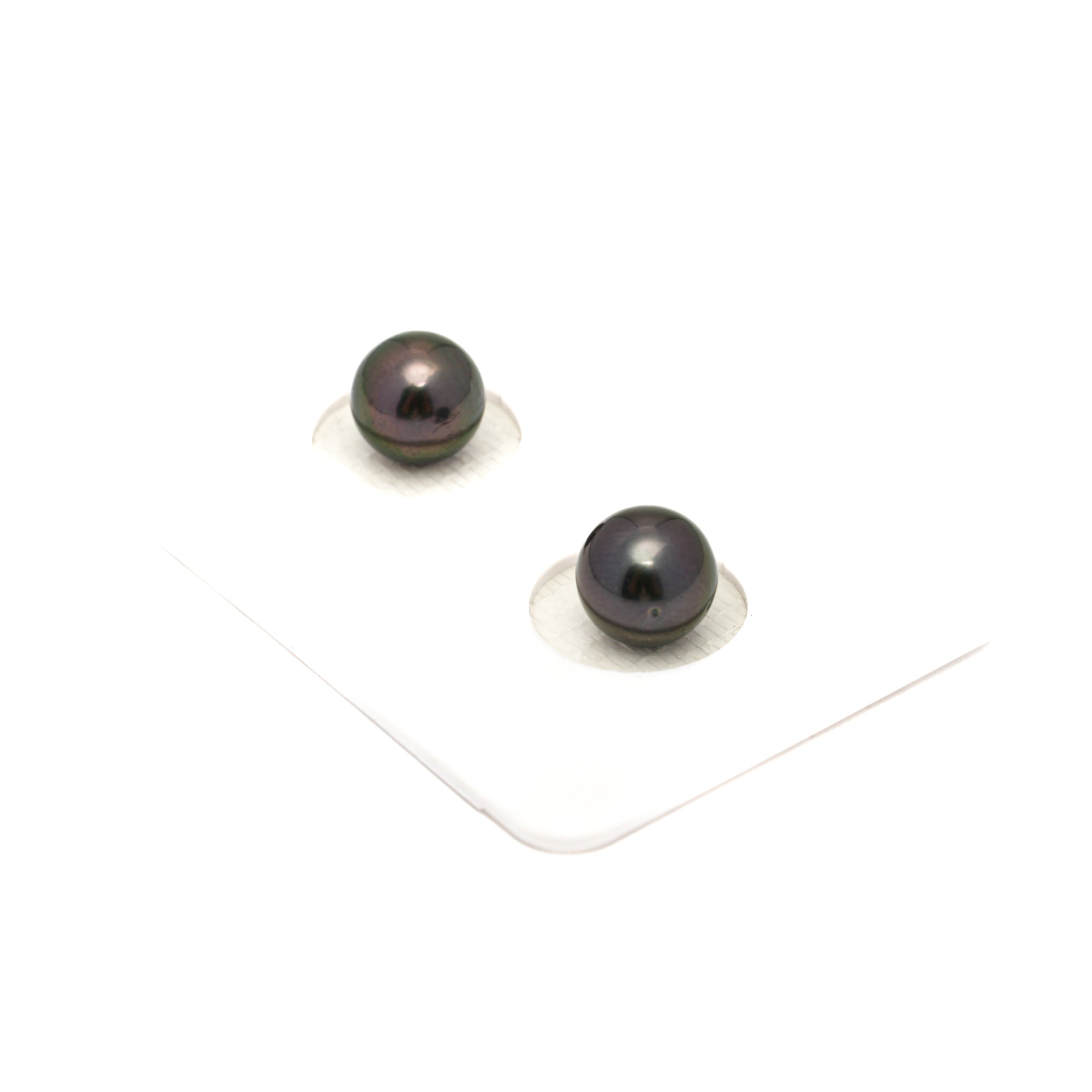 2pcs Green 7.8-7.9mm - RSR AAA/AA Quality Tahitian Pearl Pair ER1790 NG19