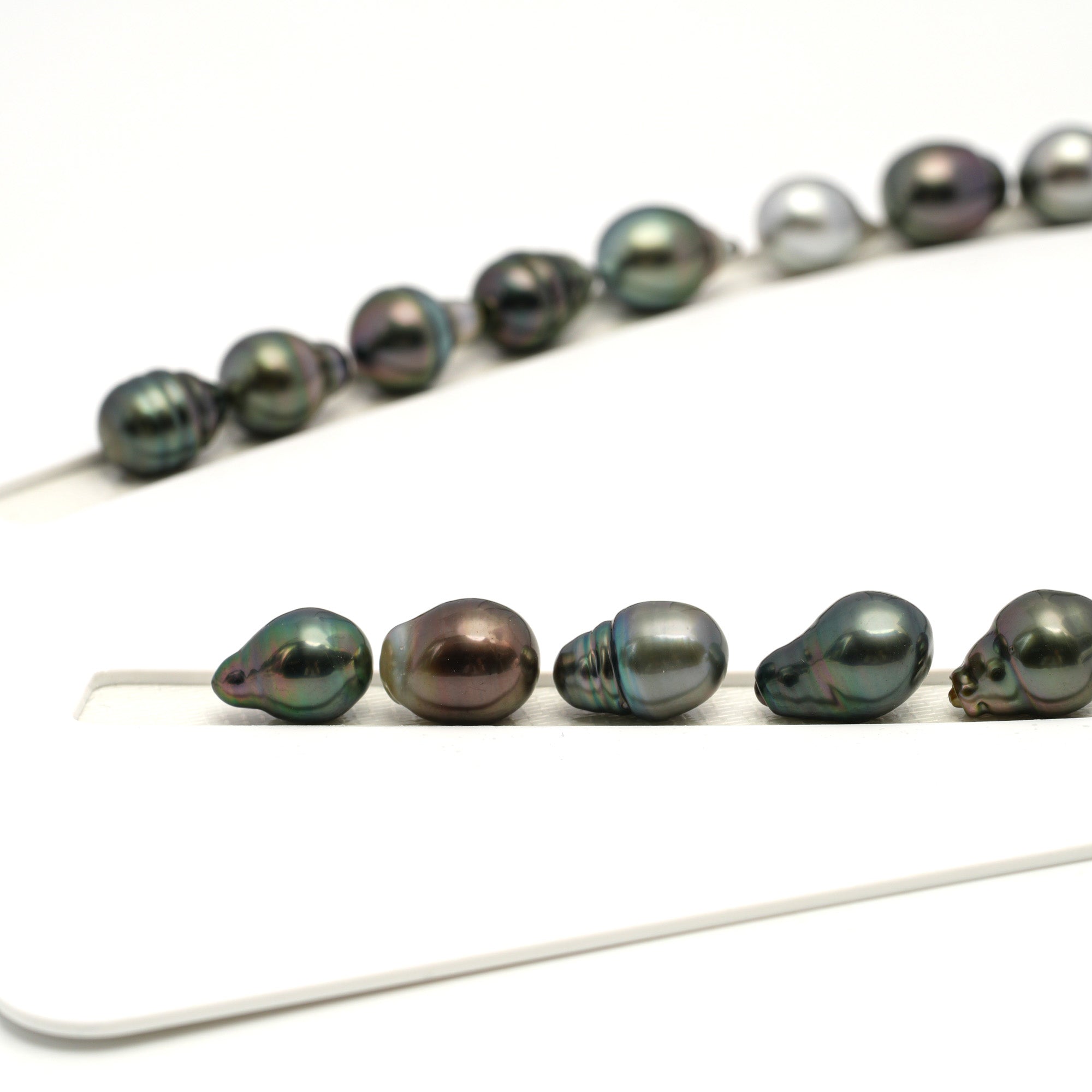 26pcs Multicolor 9-11mm - CL/SB AAA Quality Tahitian Pearl Necklace NL1715 TH5
