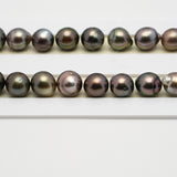 42pcs Brown 8-10mm - CL/SB AA/AAA Quality Tahitian Pearl Necklace NL1521 THMIX2