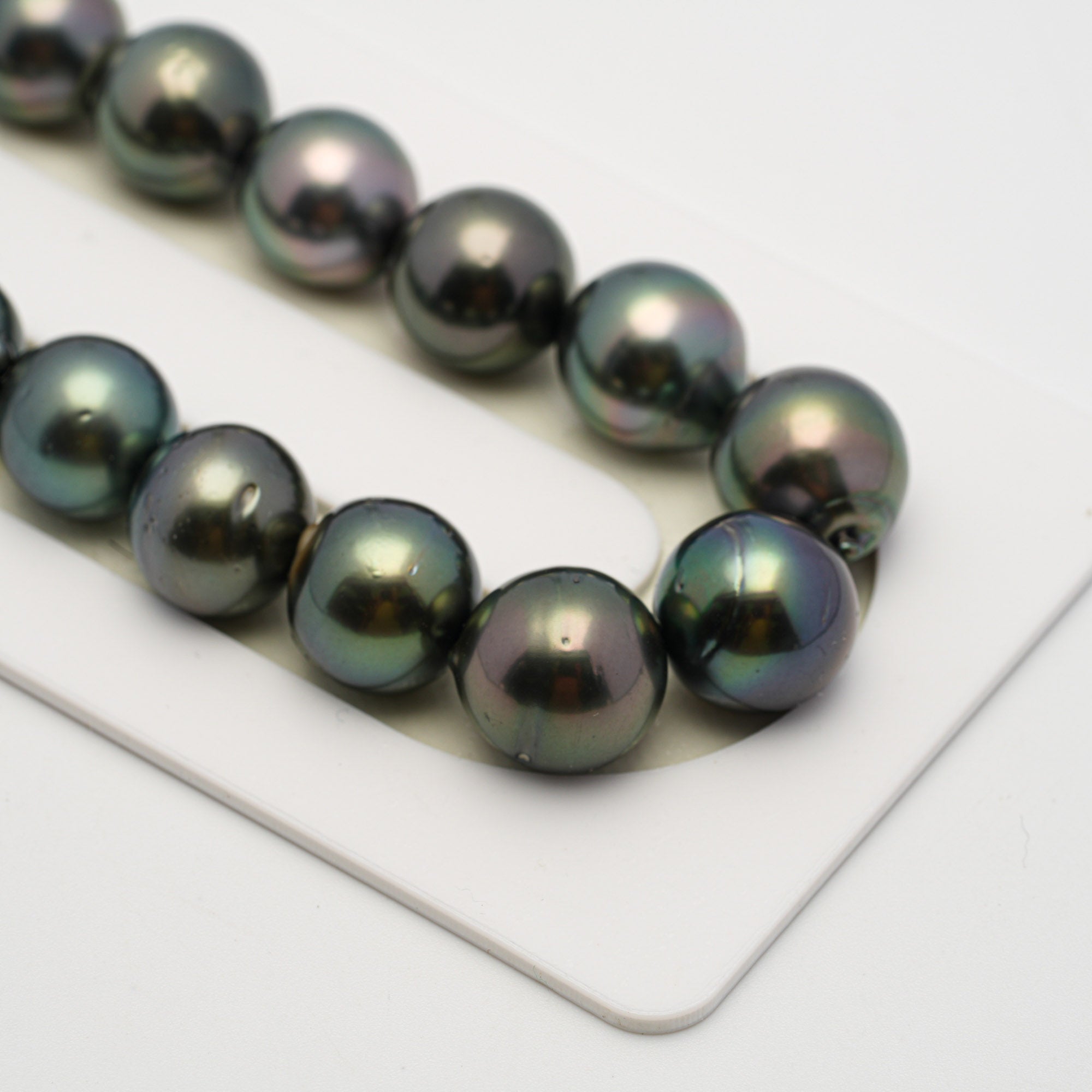 35pcs Green Mix 11-13mm - SB AAA/AA Quality Tahitian Pearl Necklace NL1497 THMIX2