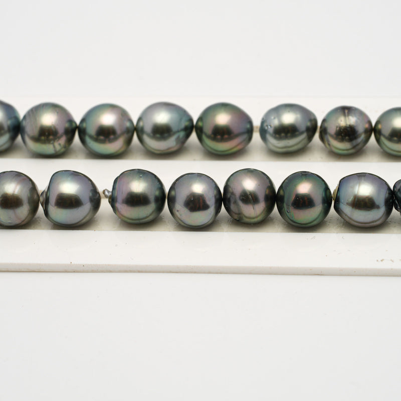 36pcs Light Green 9-11mm - CL/SB AAA/AA Quality Tahitian Pearl Necklace NL1518 THMIX2