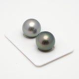 2pcs Light Green 14.8mm - RSR AAA Quality Tahitian Pearl Pair ER1538 THMIX3