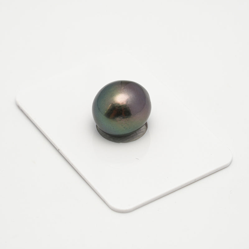 1pcs "High Luster" Green Cherry 13.3mm - SB AAA/AA Quality Tahitian Pearl Single LP1990 MI1