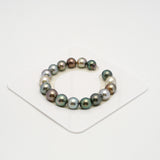 17pcs "High Luster" Multicolor 9-11mm - SB/NR AAA/AA Quality Tahitian Pearl Bracelet BR2191 HL3