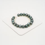 19pcs Blue Green 8-10mm - SR/NR AAA Quality Tahitian Pearl Bracelet BR2223 OR10